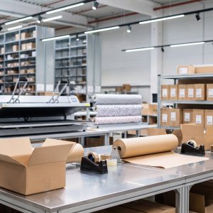Dịch vụ đóng gói vận chuyển: Giải pháp fulfillment toàn trình cho shop thời trang & đồng phục Dịch vụ đóng gói vận chuyển chuyên nghiệp tại xưởng fulfillment INTERPRINT
