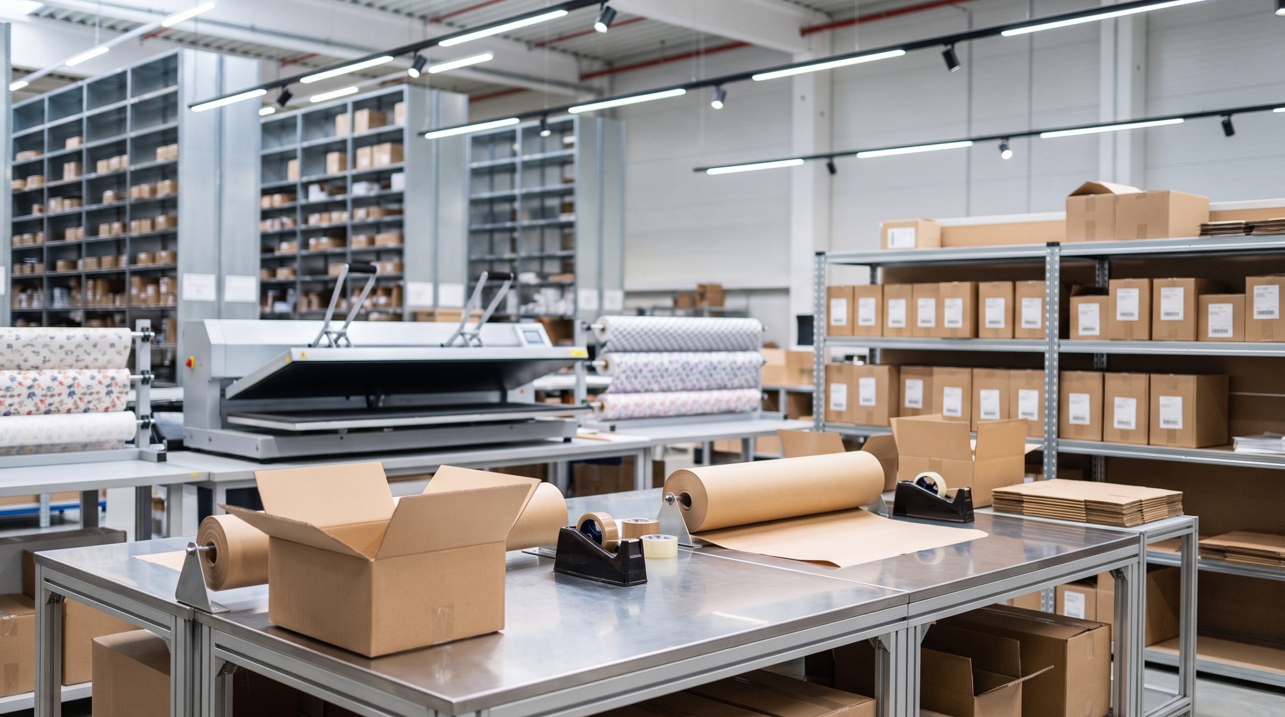 Dịch vụ đóng gói vận chuyển: Giải pháp fulfillment toàn trình cho shop thời trang & đồng phục Dịch vụ đóng gói vận chuyển chuyên nghiệp tại xưởng fulfillment INTERPRINT