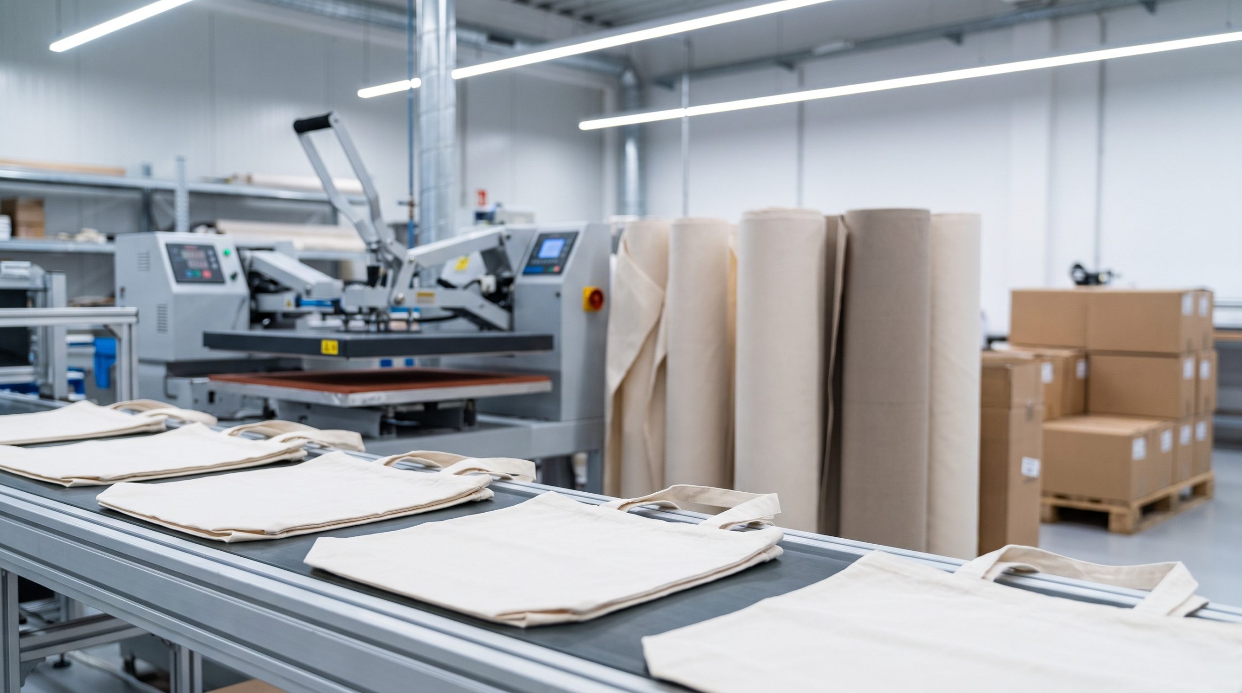 In túi vải theo yêu cầu – Hướng dẫn chọn chất liệu, công nghệ in và xưởng uy tín Xưởng in túi vải theo yêu cầu chuyên nghiệp với máy móc hiện đại